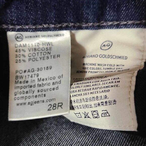 AG Adriano Goldschmied The Stilt Cigarette Jeans 28R - Picture 3 of 10